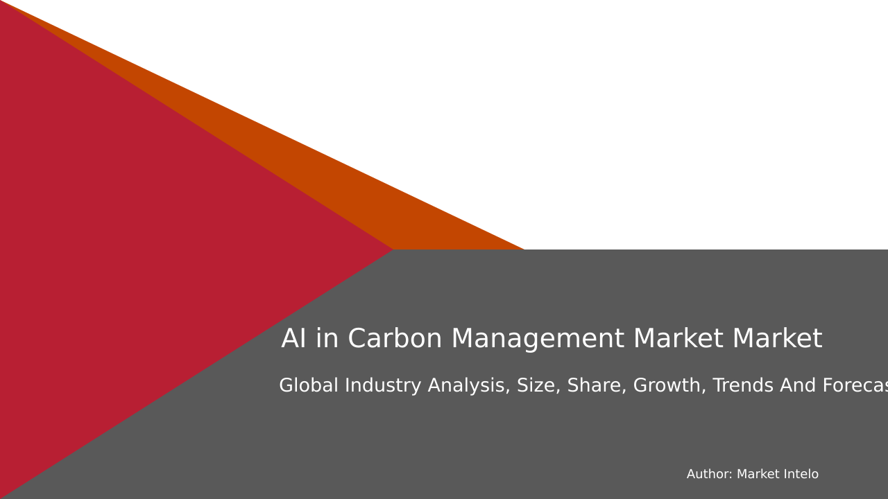 AI in Carbon Management Market Research Report 2033